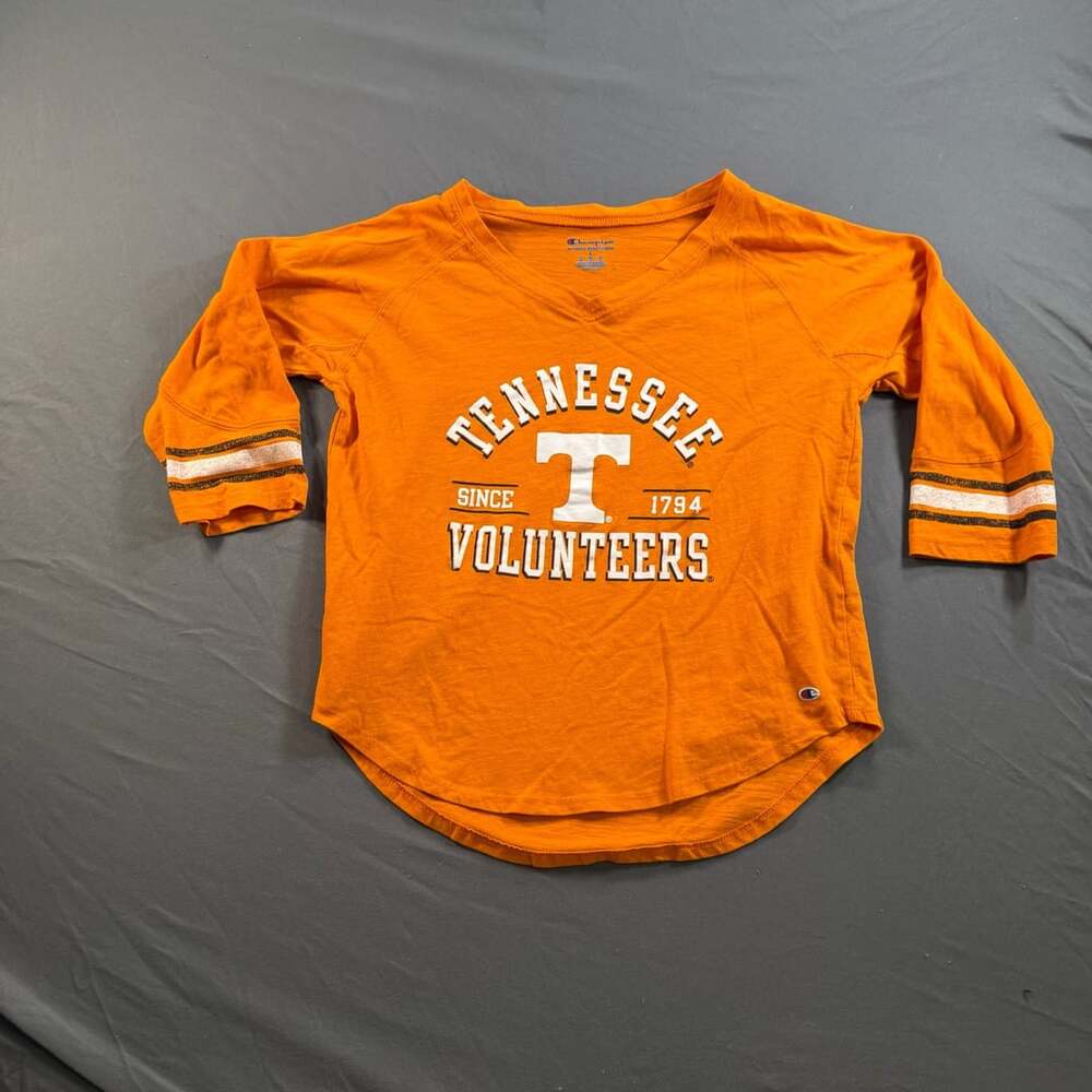 Champion Tennessee Volunteers Women’s Small Orange 3/4 Sleeve V-Neck Shirt
